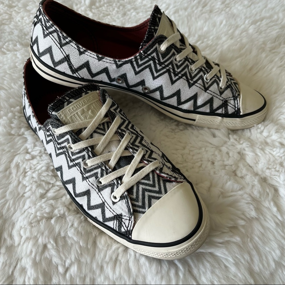 RARE Converse All Star Missoni Chuck Taylor Black & Ivory White Women's size 7.5